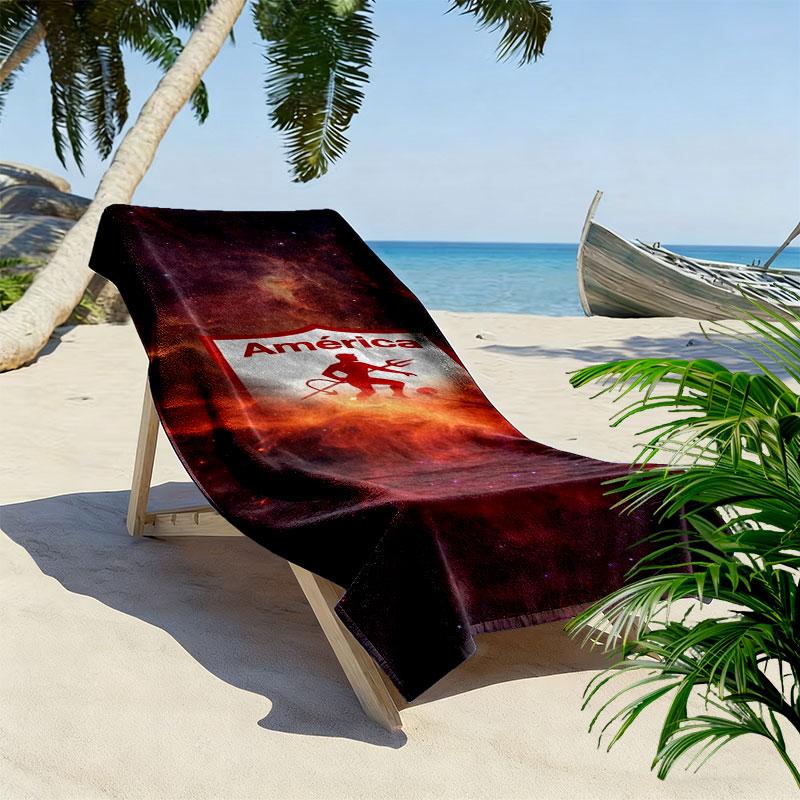 America de Cali Print Beach Towel, Large Soft Quick Dry Towel for Beach Camping Swimming