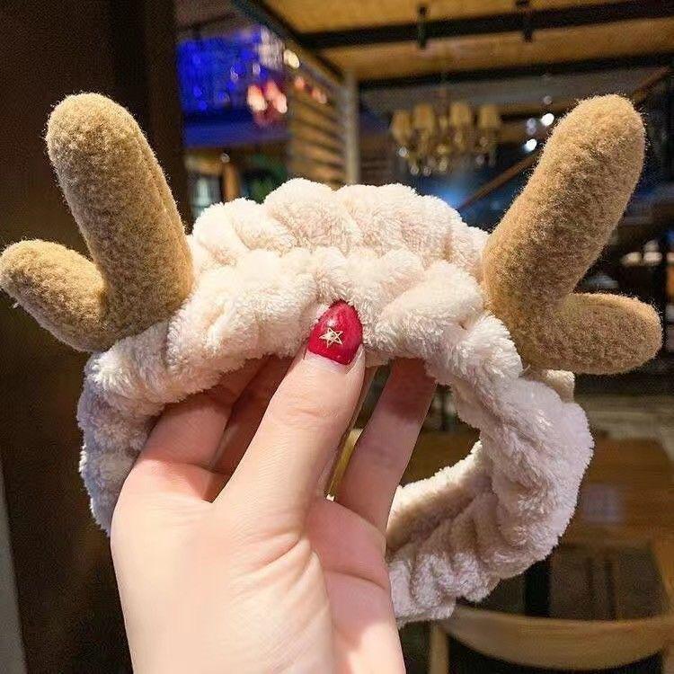 Women's Cute Rabbit Ears Bowknot Face Wash Headband Hair Tie Accessories