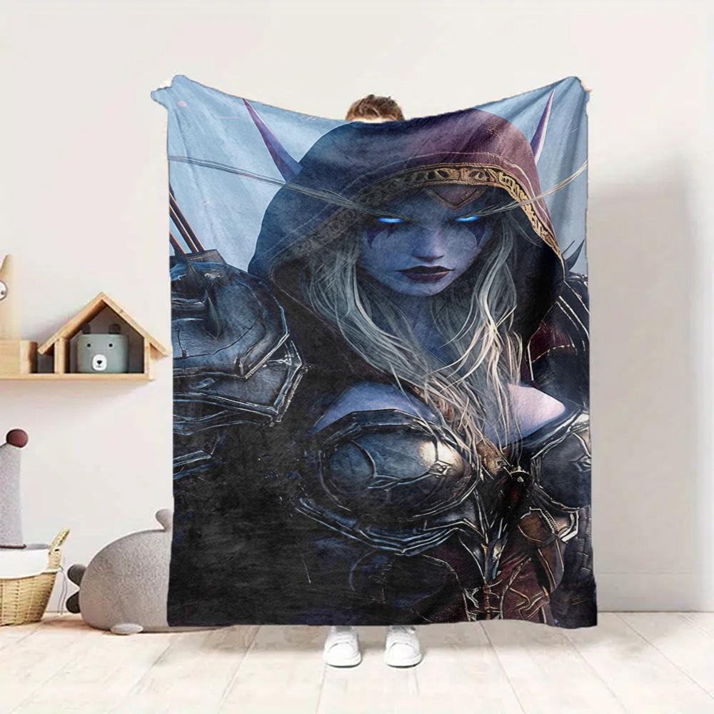 Warrior Maiden Flannel Blanket Throw Blanket Soft Warm Sofa Bed Camping Car home Decor Unique Christmas Gift C9301795