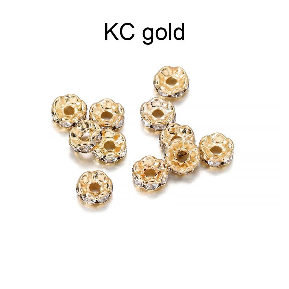 50 adet/grup 4 6 8 10mm Rhinestone Rondelles Kristal Boncuk Gevşek halka boncuk DIY Takı Yapımı için Aksesuarları Tedarikçisi