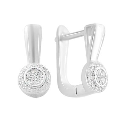 Brincos de prata com zirkonia cúbica (2169321)