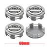 For Nissan ArR454/60mm Car Wheel Rims Center Hub Cap Cover for Nissan Qashqai J10 Kicks TIIDA JUKE Micra Pathfinder X-Trail GTR  Sentra Leaf