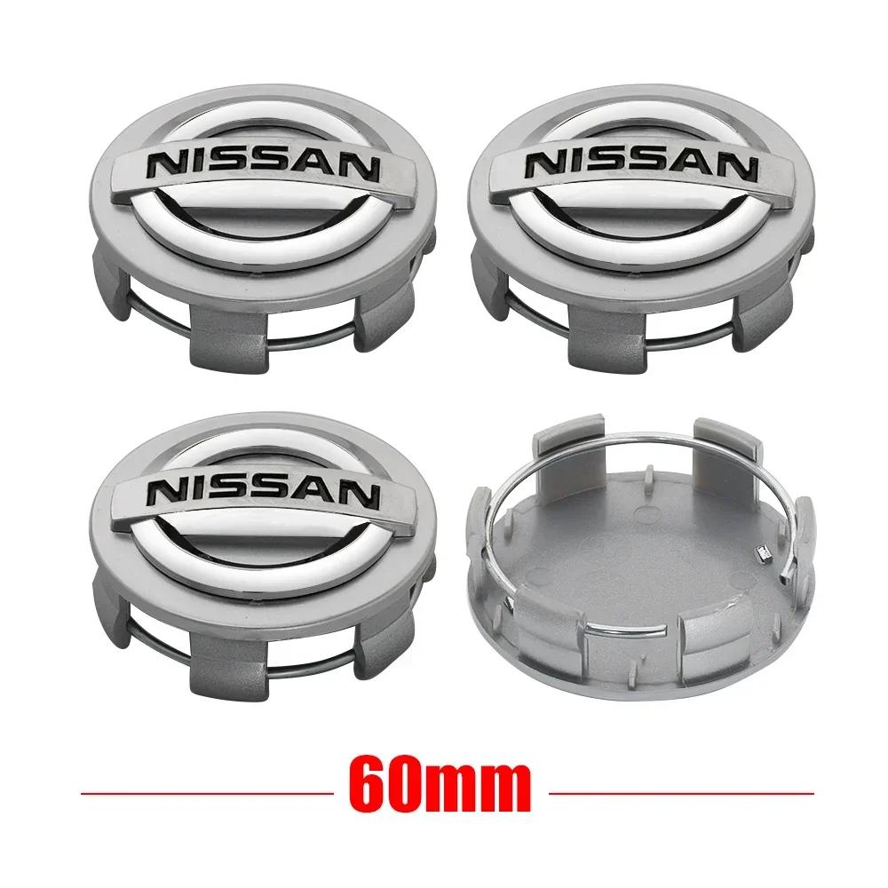 For Nissan ArR454/60mm Car Wheel Rims Center Hub Cap Cover for Nissan Qashqai J10 Kicks TIIDA JUKE Micra Pathfinder X-Trail GTR Sentra Leaf