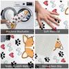 Colorful Dog Paw Print Pattern Doormat Absorbent Mat Carpet Rug Kitchen Entrance Home Floor Mat for Balcony Footpad Mats
