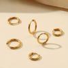 4 pairs Simple Small Hoop Earrings Minimalist Plain Round Earrings Earrings Set  Girls