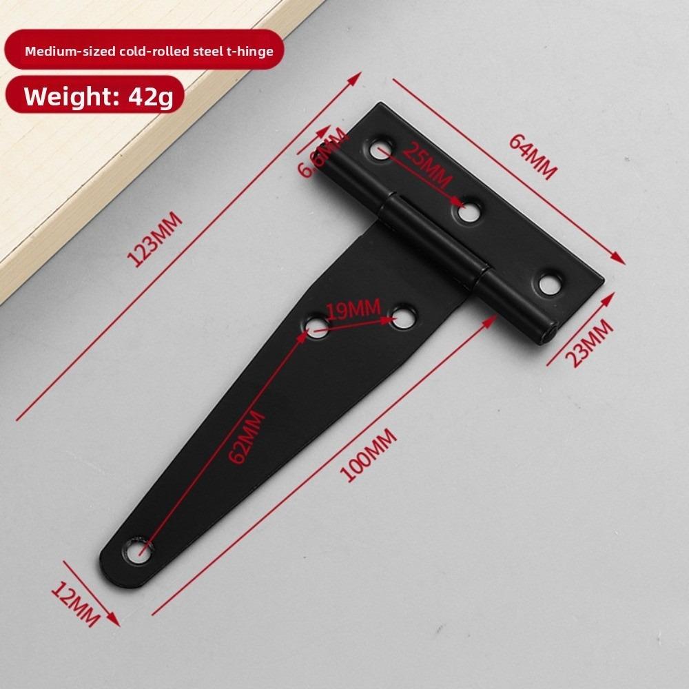 3/4/6inch T Shaped Door Hinges Metal Gate Strap Hinges  for Wooden Fences Yard Barn Door Cabinet
