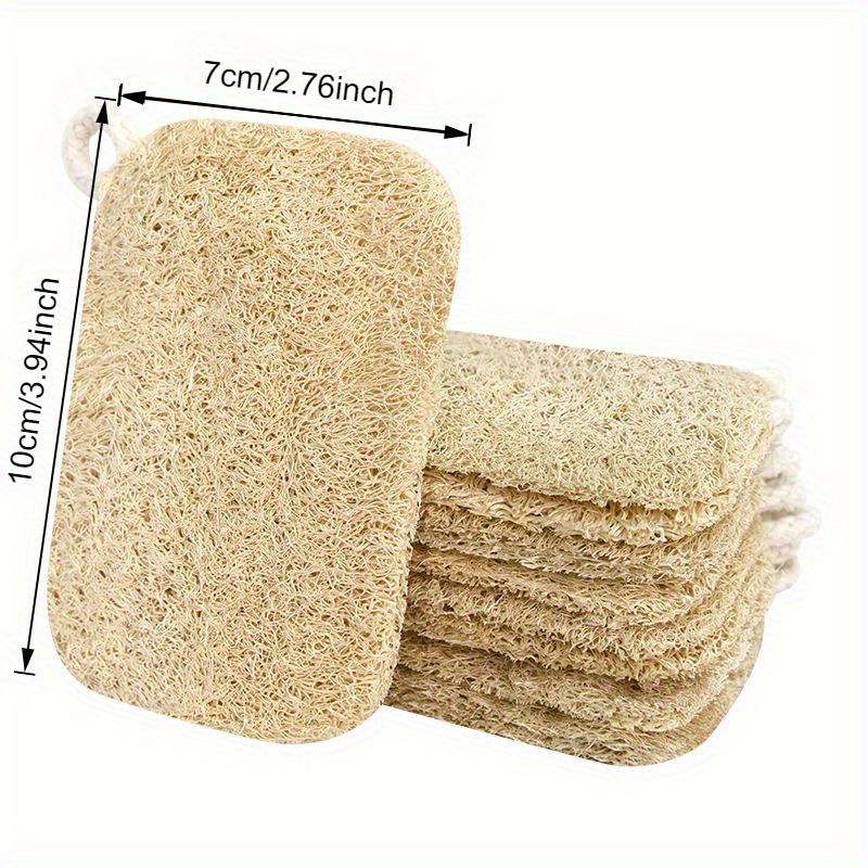 3PC Loofah Dishcloth, Pot Brush, Bowl Cleaner, Kitchen Cleaning Cloth, Green Loofah Pulp Cloth, Pot Brush
