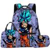 3D Animation Wukong Dragon Ball Super Student School Bag Backpack Lunch Bag Pencil Bag Three-Piece Set