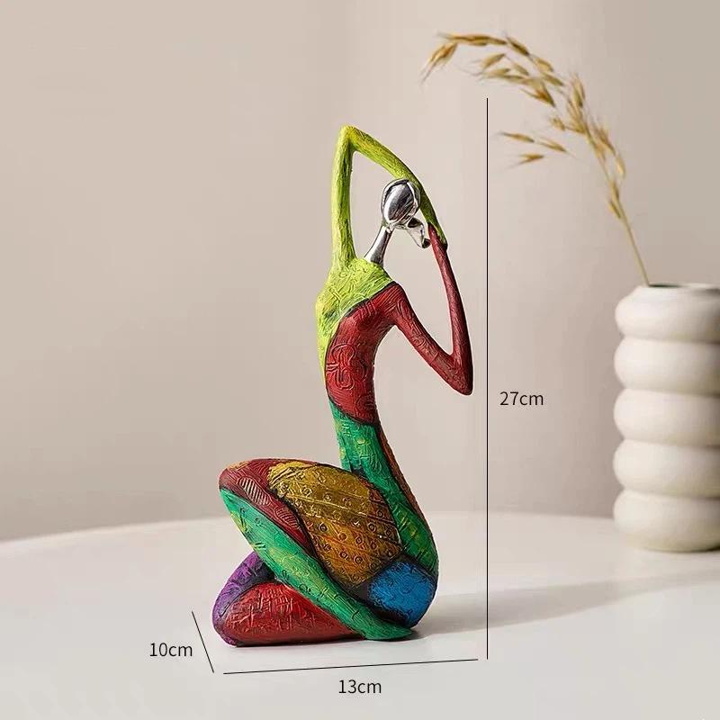 Nordic Abstract Resin Fat Lady Statue