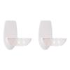 2Pcs Shower Wine Holder Transparent Plastic Simple Compact Easy Mounting Wine Glass Holder for