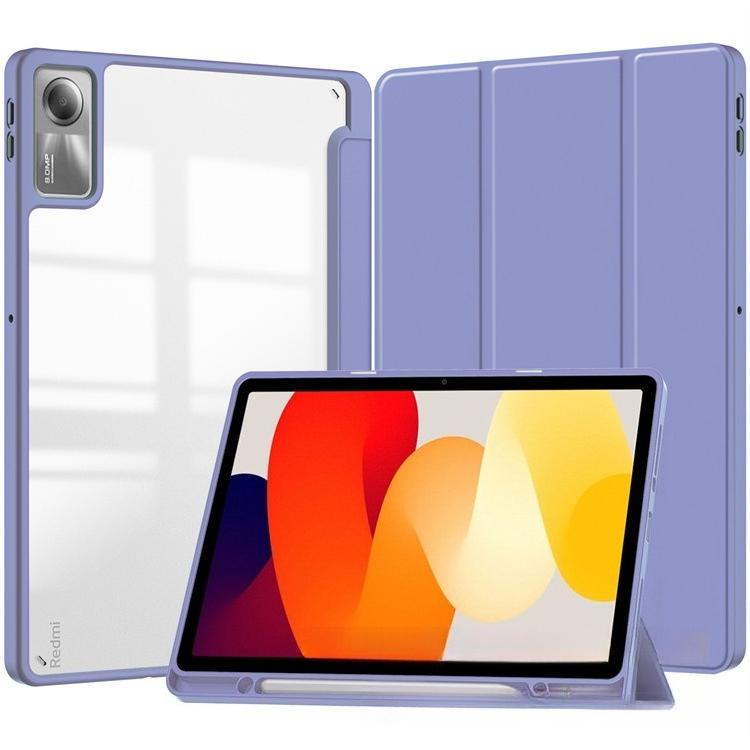 Kompatibilní s lenovo xiaoxin Pad 2024 TB331 Tab M11 TB330 Pouzdro na tablet Akrylové Průhledné Skládací Odolné proti pádu Kožený kryt