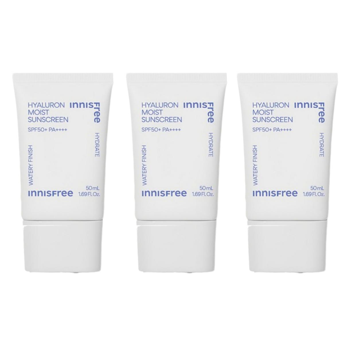Innisfree Солнцезащитный крем Hyaluron Moist SPF50+ PA++++, 50 мл 50ml  X 3PCS