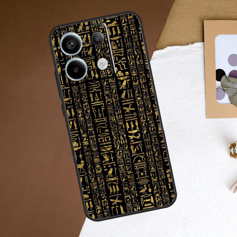 

Древнеегипетский иероглифический чехол для Redmi Note 11 12 13 Pro Plus 9 10 10S 11S 12S Redmi 12 9C 10C 12C 13C Задняя крышка Redmi Note 13ProPlus