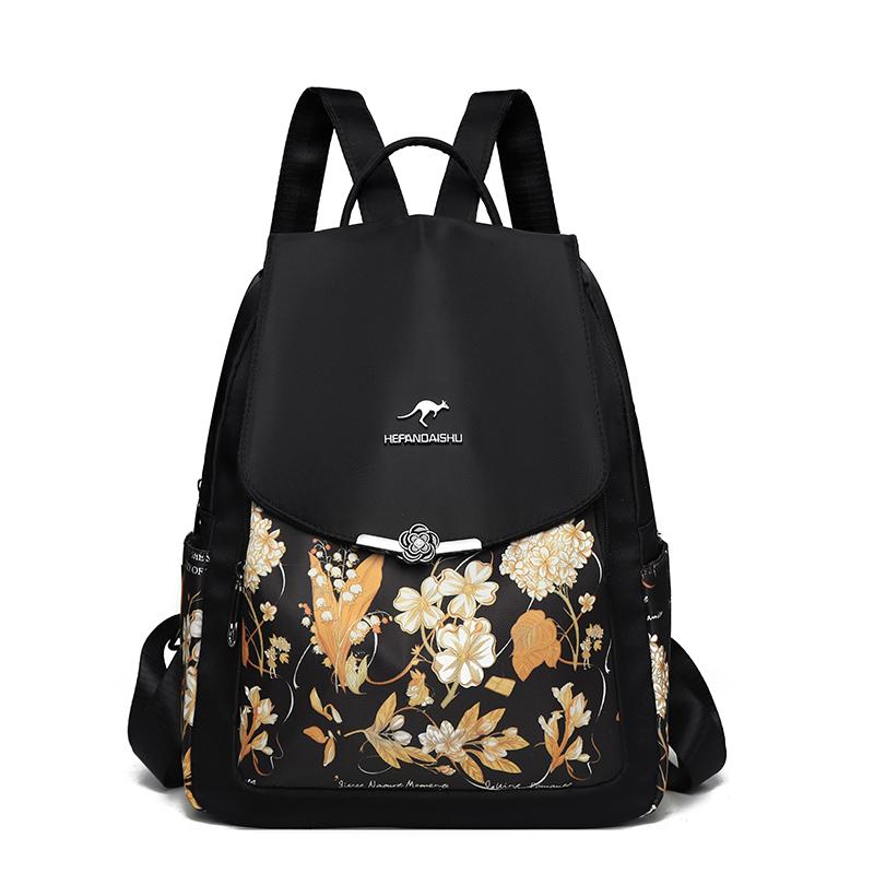 

Рюкзак с принтом Женский дорожный рюкзак большой вместимости жёлтый