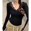 Fashion Lace Spliced Knit Cardigan Women Sweater Slim Fit Long Sleeve Knitted Tops Sweet Autumn Winter Vintage Elegant Casual Clothing