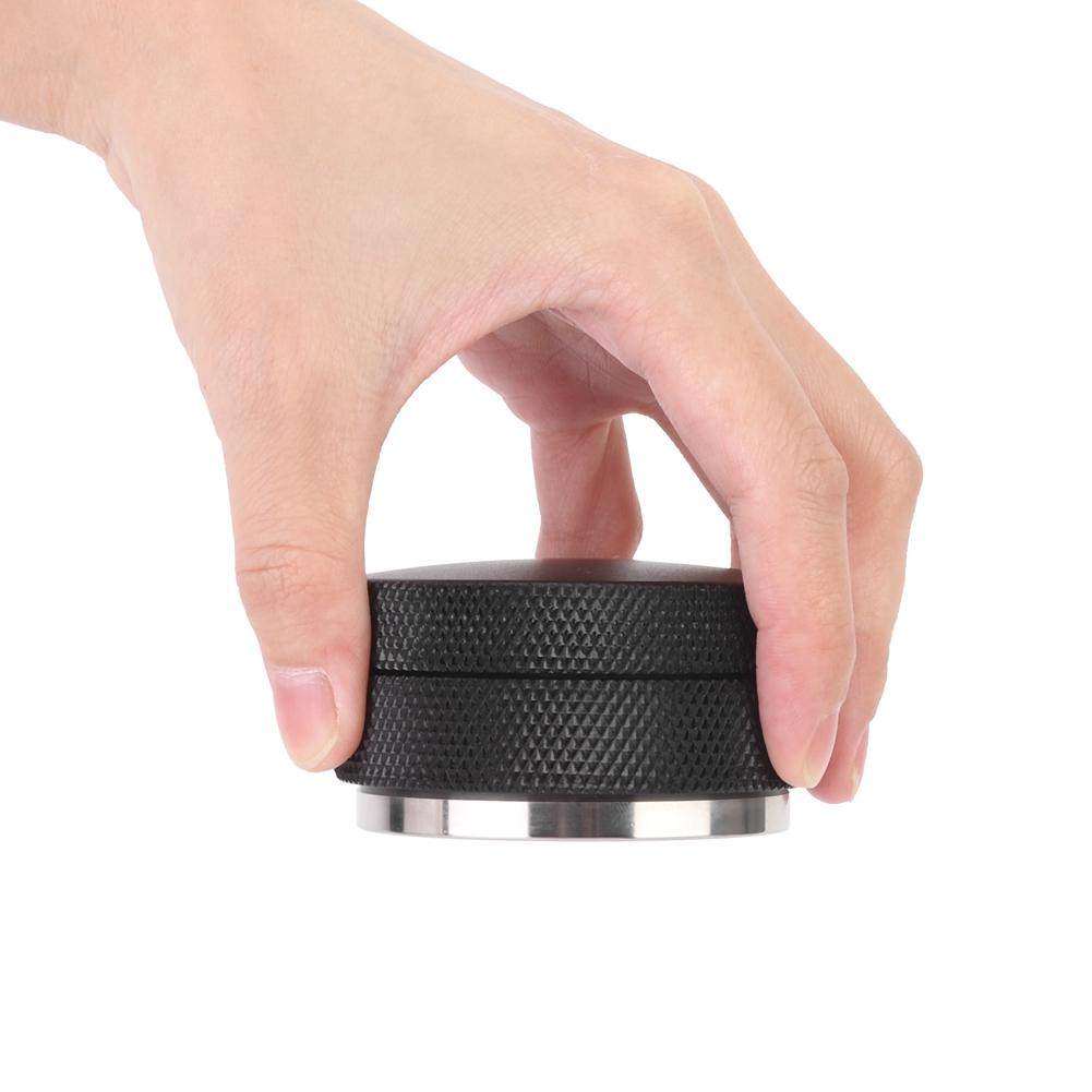 58mm Rutschfester Kaffeetamper aus Edelstahl für den gewerblichen Gebrauch(Fadenbasis Schwarz)