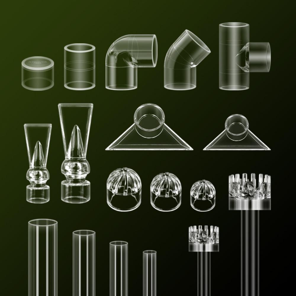 DIY Clear Aquarium Skimmer Acrylic Lily Pipe Spin Surface Inflow Outflow Water Plant Tank Filter Cleaning Fish Tank Accessories