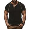 Solid Color Houlder Short Sleeve Men's T-shirt