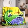 1pc Dinosaur, Prehistoric Blanket Lightweight Flannel Blanket Throw Blanket For Sofa, Bed, Travel, Camping, Livingroom, Office Yy251015150