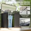 Garbage Bin Box for 2 Bins, Lockable, Bin Enclosure with Hinged Lid, Dark Grey