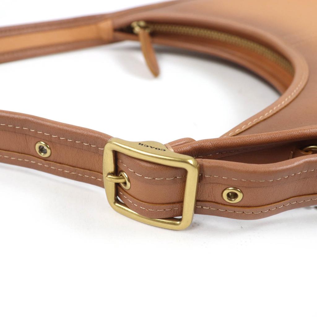 Coach Shoulder Bag Ergo Handbag One Shoulder Bag Brown Leather Women C2265 Used