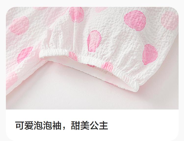 Balabala Children's Clothing Girls' Dress 2025 New Summer Clothing Bubble Texture Princess Skirt
