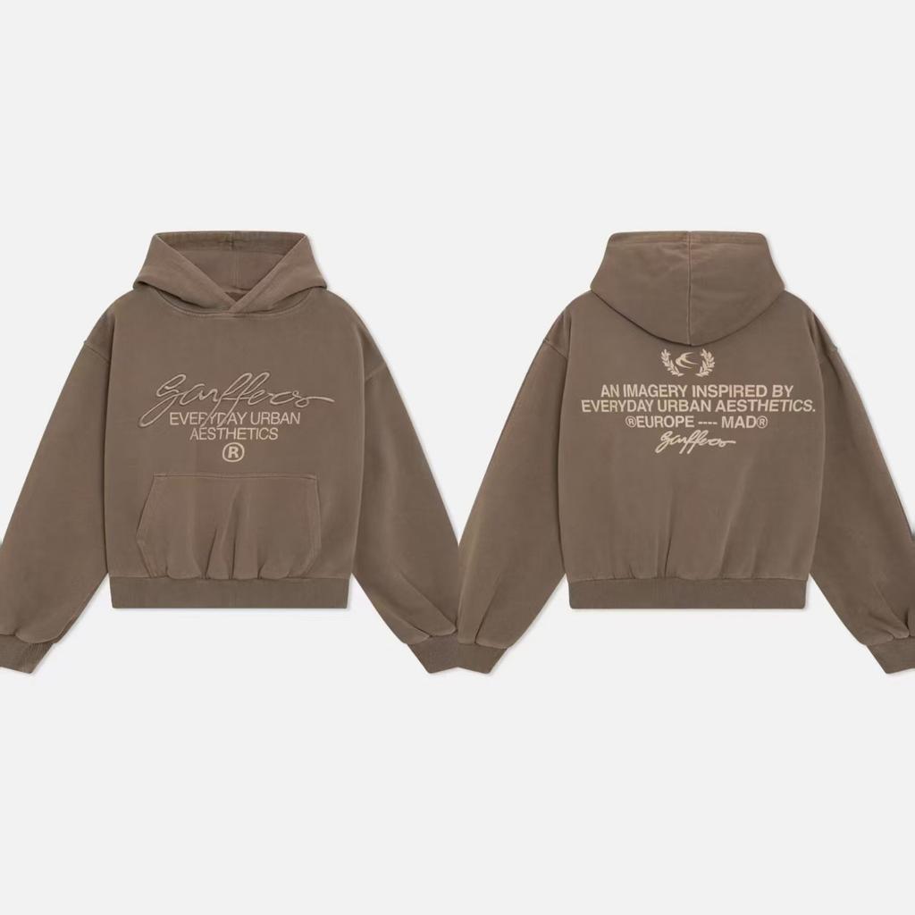 Amerikanischer Stil Bedruckte Design Kapuzenpullover Hip-Hop Verkleidung Schwarze Übergroße Jacken Unisex