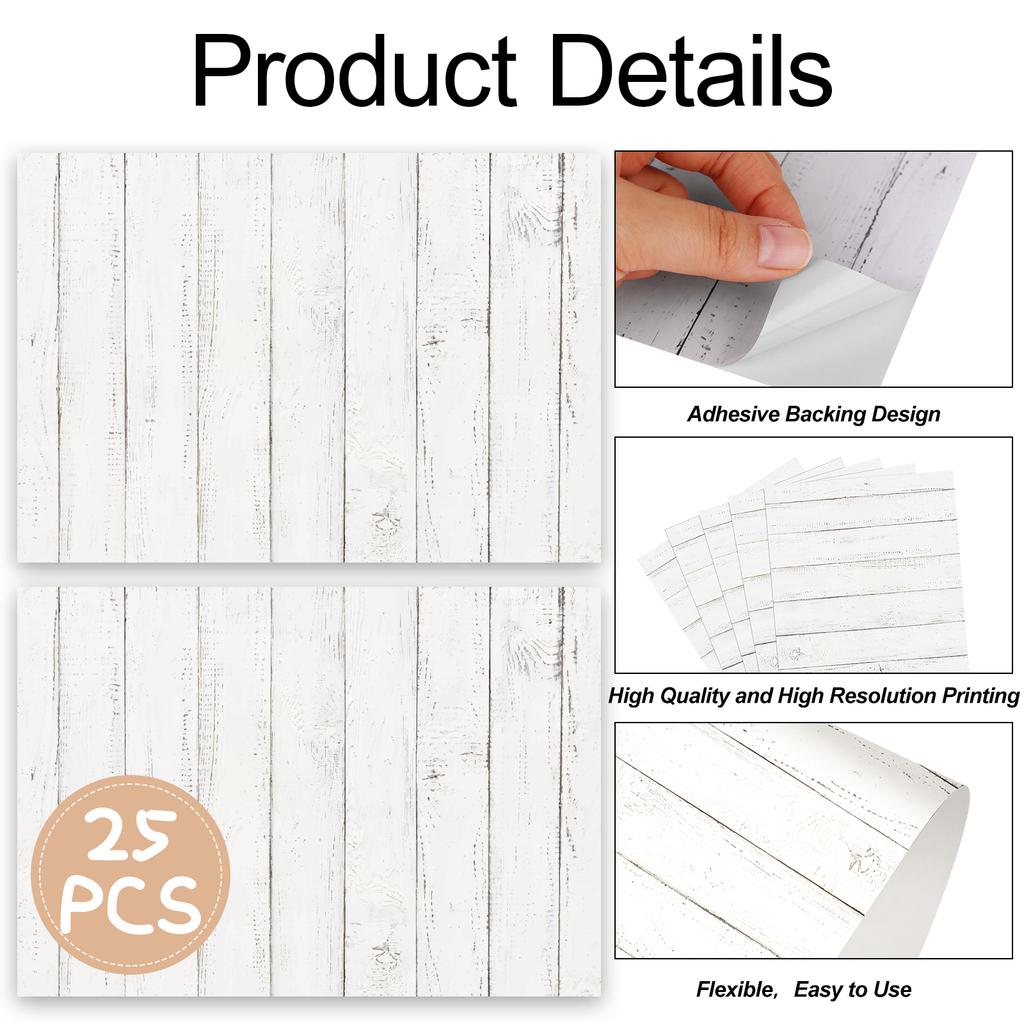 35 Pcs Miniature Dollhouse Wallpaper Self-Adhesive Mini Diy Floorboards Wall Paper Real Life Diy Decoration For Dollhouse