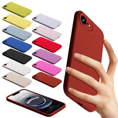 Für iPhone 16e Flüssigsilikonhülle Rutschfeste Handy-Schutzhülle Wasserdichte Leichte Handyhülle Ultradünne Handy-Rückseite