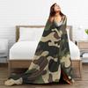 Green And Brown Camo Blanket Soft Aesthetic Plush Bedding Throws For Kids Living Room Flannel Bedspread Bed Cover