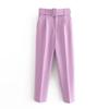 European & American Slim-Fit Straight-Leg Nine-Point Pants with Elastic Waistband