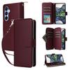 R20 For Samsung Galaxy A15 4G/5G Case Zipper Phone Leather Cover Stand View