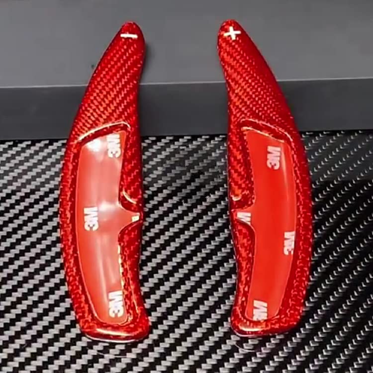 

Carbon Fiber Shift Paddle Shifters for Porsche 911, 718, 918, Panamera, Macan, and Cayenne Steering Wheel Accessories (Red)