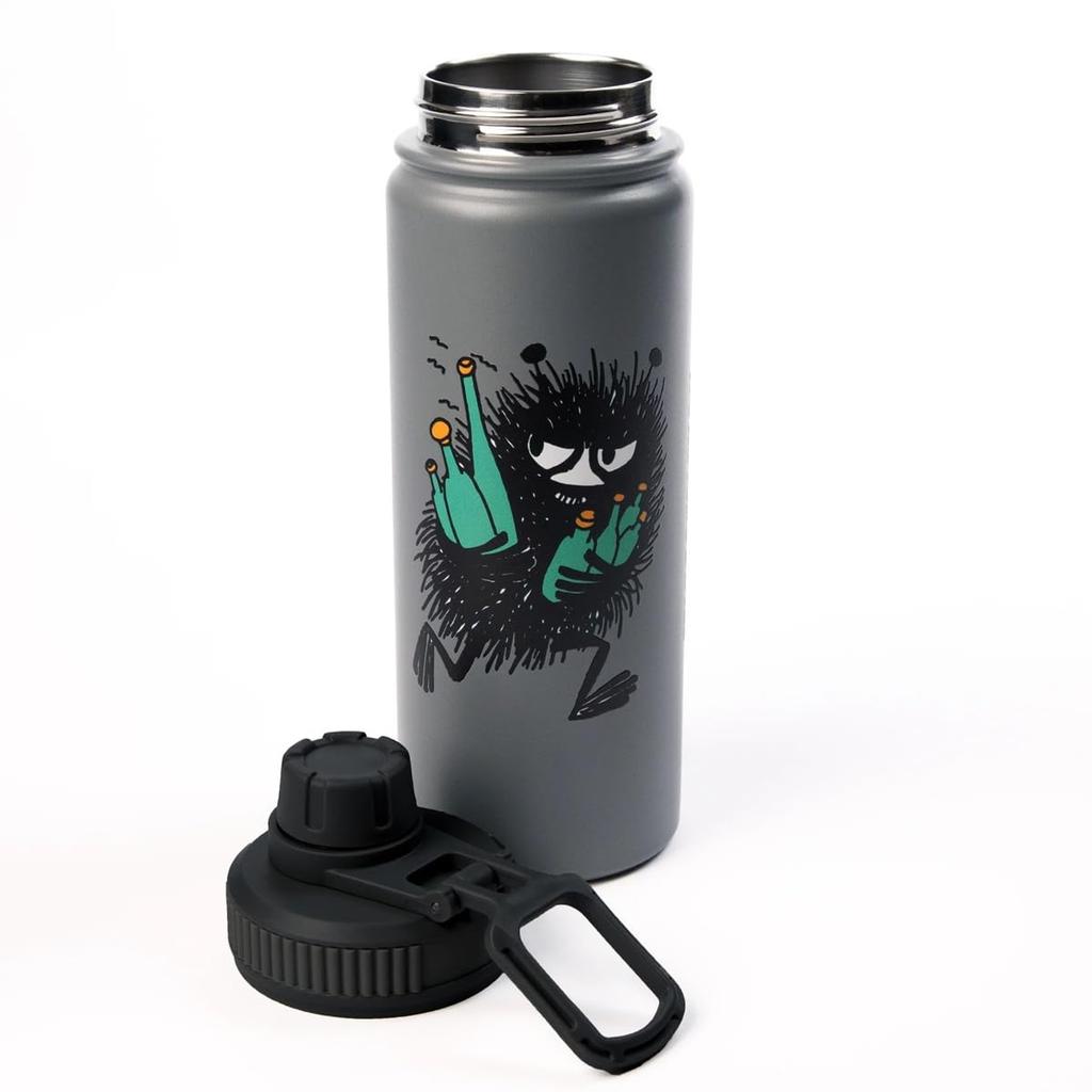 Moomin Stainless Steel Insulated Nordic Buddies Bottle, Stinky, 550ml,