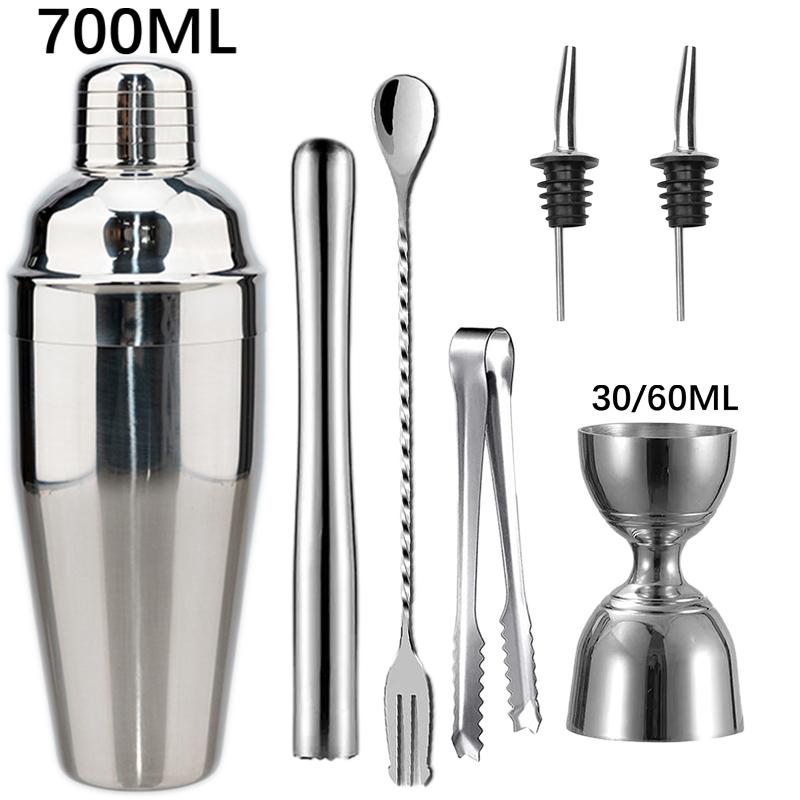 New Cocktail Shaker Professional Stainless Steel Bartender Wine Cup Cocktail Mixer Martini Cocktail Shaker Bar Set