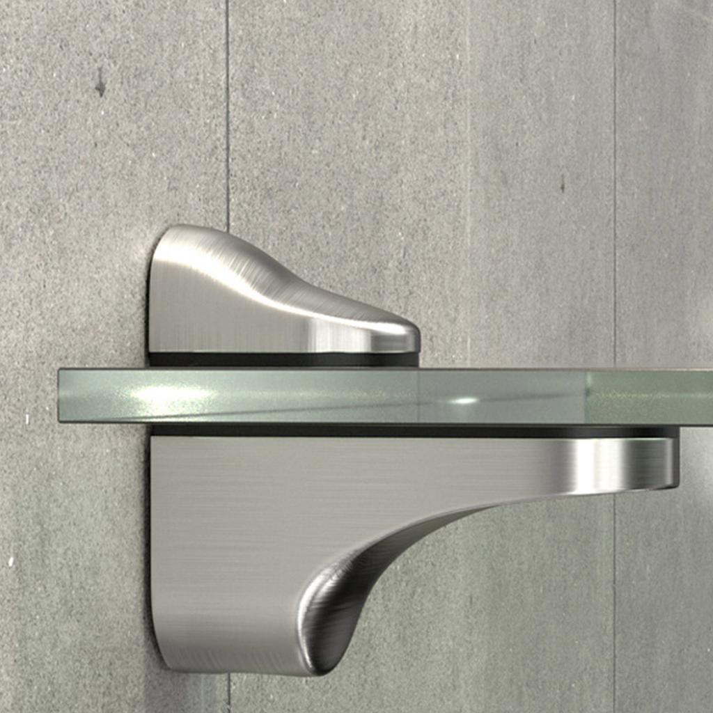 Supporti Regolabili per Mensole in Vetro Morsetto in Metallo Montaggio a Parete Supporto Versatile per Mensole in Vetro per Bagno
