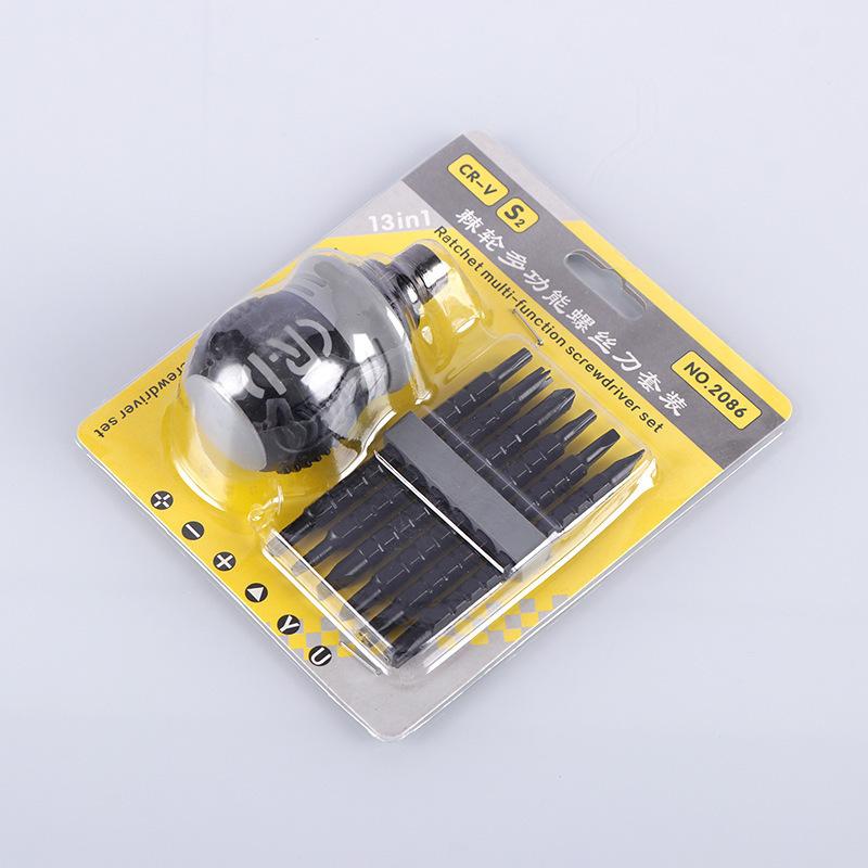 Manual Ratchet Screwdriver Cross One-word Screwdriver Batch Multifunctional Screwdriver with Magnetic Plum Blossom Screwdriver