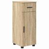 Bathroom Furniture Set 4 Pcs Sonoma Oak Engineered Wood & Metal
