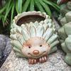 Ceramic Hedgehog Flowerpot Cute Succulent Plant Pot Ornament Cactus Pot  Home