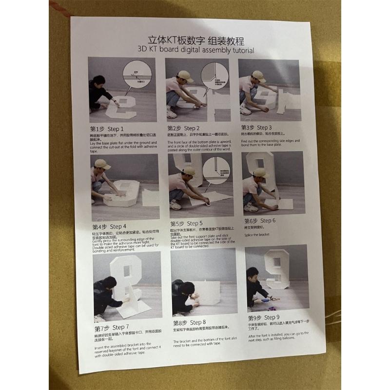 User Friendly Latex 3D Number Balloon Display Stand For Festival Event Baby Showers Photo Backdrops