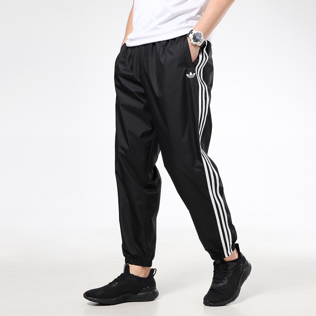 Adidas Originals Trefoil Casual Sport Striped Cuff Pants Men Bottoms Black GL9923
