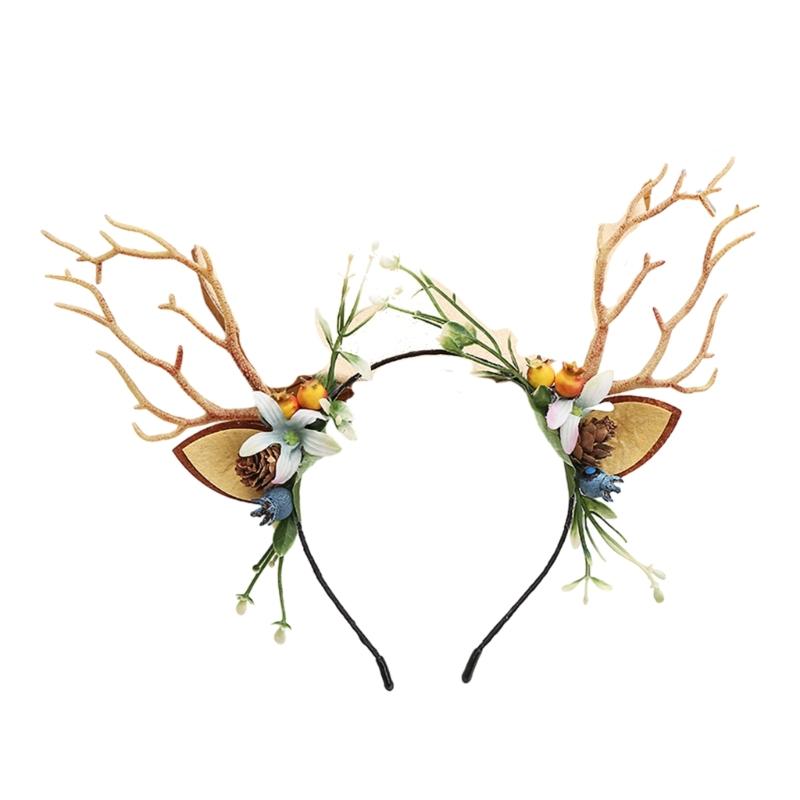 

Cute Tree Branch Reindeer Antler Hair Hoop Women Photography Makeup Headband for Christmas Party Hair Accessories