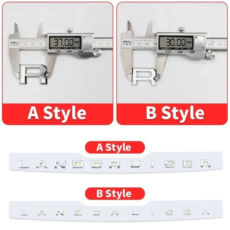 3D ABS Letters Sticker Hood Emblem Badge Exterior Modification Accessories For 2021-2023 Toyota Land Cruiser 300 LC300 VXR GXR