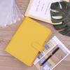 Macaron A6 Leather Zipper Binder Planner with PU Cash Budget Notebook