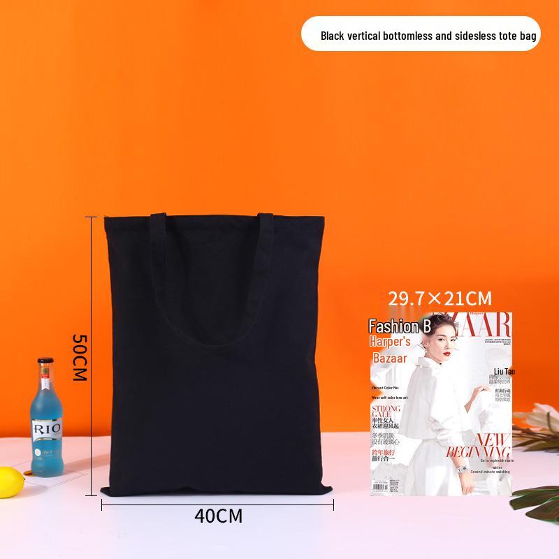 High-End Custom Logo Canvas Tote Bag - White, Blank, Personalized Printing