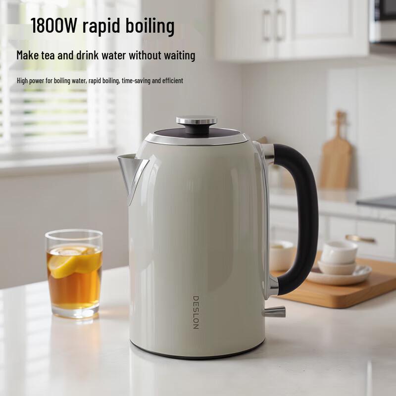 Desmond 1.8L French Retro Stainless Steel Electric Kettle
