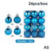 24 stk 3 cm Julekuler Sett Juletre Hengende Anheng Julepynt Hjemmefest Hengende Ornament Årspynt