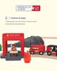 Mykafu Sound & Light Firefighting Toy with Wooden Track Scene for Kids
