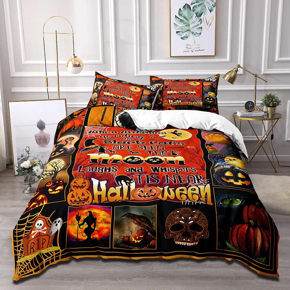 3D Digital Printing Kit Home Textile Quilt Cover Bed Sheet Bedding Three-Piece Set