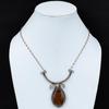 Mahogany Obsidian Necklace Copper Wire Wrapped Necklace Handmade Copper Jewelry Original Gemstone Necklace Adjustable Necklace Gift For Her